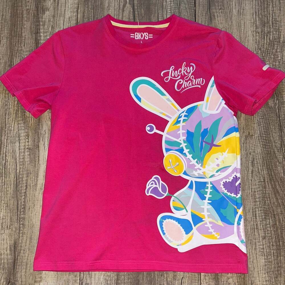 BKYS Lucky Charm Voodoo Bunny Graphic T-Shirt Size Large E13